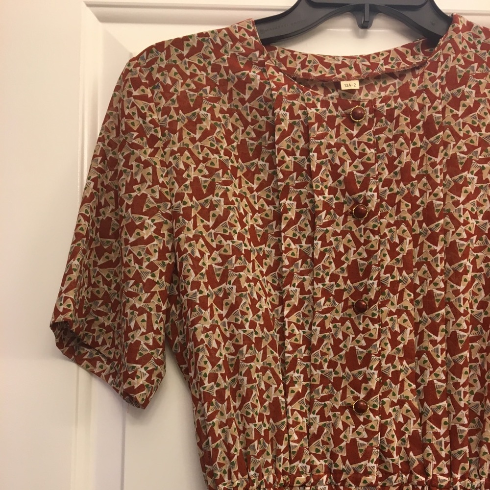Vintage Button Down midi dress
